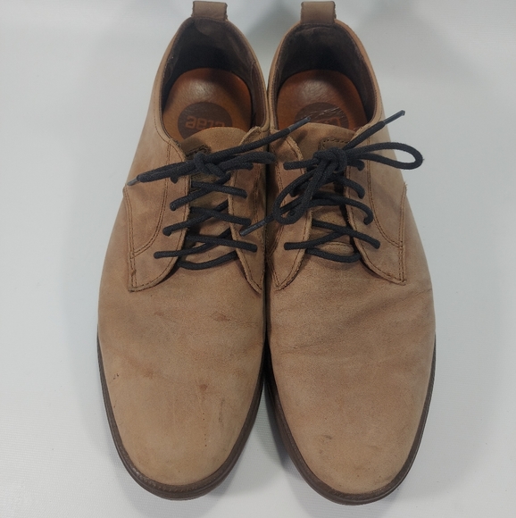 Clae Ellington Mens Tan Suede Lace Up Sneaker Oxford Shoes Size 10 - Picture 3 of 11